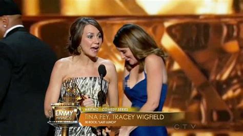 tina fey nipple|Tina Fey Takes Closer Look at Emmys Nip Slip—Watch Now!